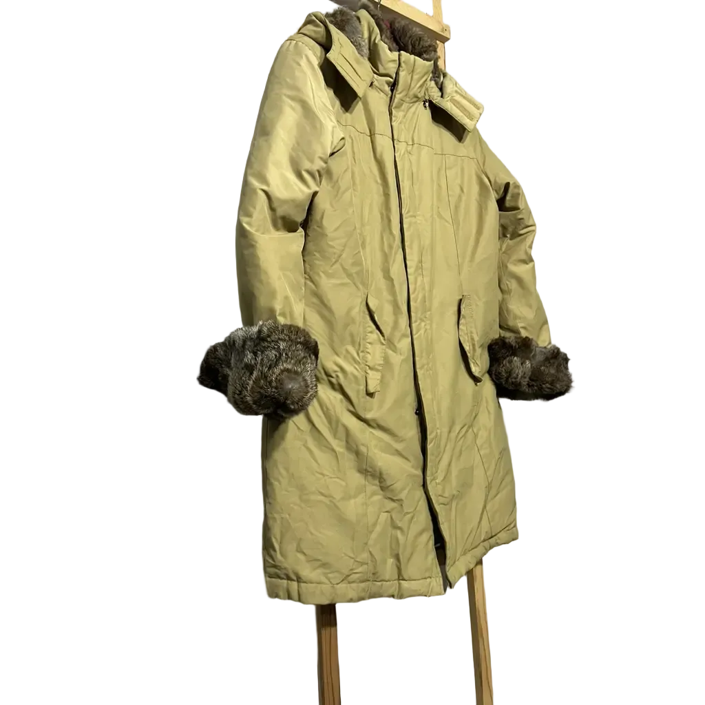 Woolrich Long Coat with Rabbit fur