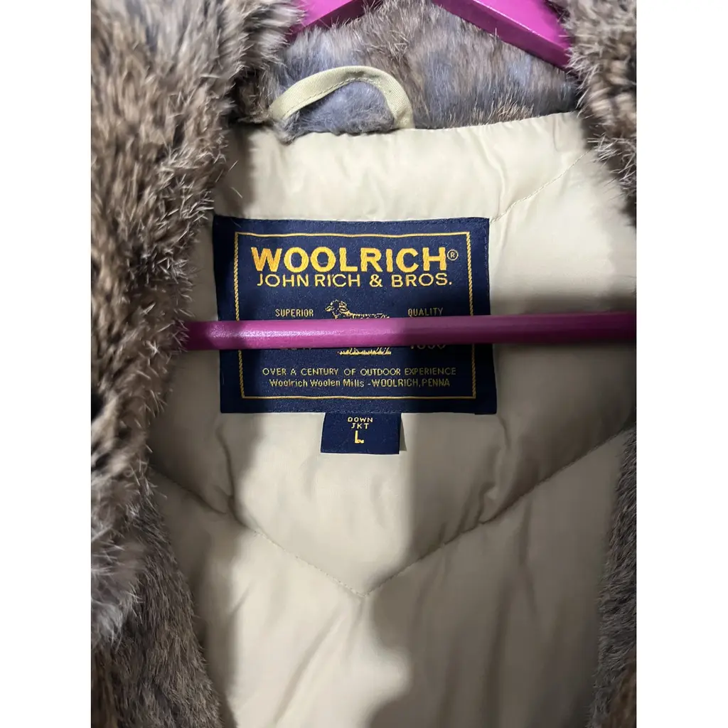 Woolrich Long Coat with Rabbit fur